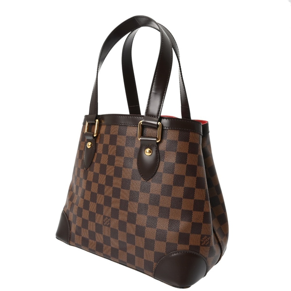Louis Vuitton Damier Brown Handbag Hampstead Canvas